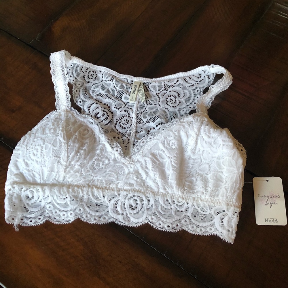 White padded bralette